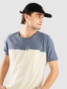 Kazane Filip T-Shirt china blue cloud cream