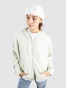 New Balance French Terry Full Hoodie med Dragkedja natural mint