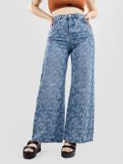 Afends Fink Gigi Jeans worn blue daisy
