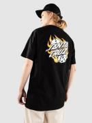 Santa Cruz Flaming Dice Dot Chest T-Shirt black