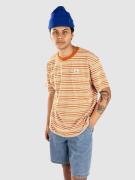 Passenger Retro Recycled Cotton Relaxed T-Shirt sunrise orange stripe