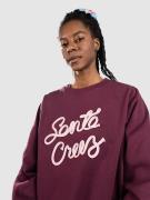 Santa Cruz Ribbon Script Front Crew Tröja dark cherry