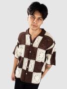 Woodbird WBBanks Crochet Knit Skjorta brown/off white