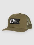 Salty Crew Pinnacle Retro Trucker Hatt oil green