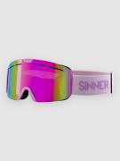 Sinner Arc S Matte Light Pink Goggle dbl full pink mirror vent