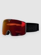 Sinner Arc S Matte Black Goggle dbl full red mirror vent