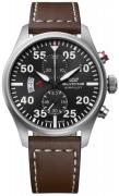 Glycine Herrklocka GL0358 Airpilot Chrono Svart/Läder Ø44 mm