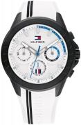 Tommy Hilfiger Herrklocka 1791862 Aiden Vit/Gummi Ø45 mm