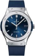 Hublot Herrklocka 511.NX.7170.RX Classic Fusion Blå/Gummi Ø45 mm