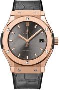 Hublot Damklocka 581.OX.7081.LR Classic Fusion Grå/Gummi Ø33 mm