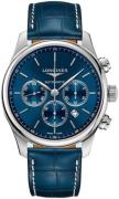 Longines Herrklocka L2.859.4.92.2 Master Blå/Läder Ø44 mm