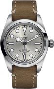 Tudor Damklocka M79580-0009 Black Bay Silverfärgad/Läder Ø32 mm