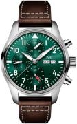 IWC Herrklocka IW388103 Pilots Grön/Läder Ø41 mm