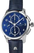 Maurice Lacroix Herrklocka PT6388-SS001-420-4 Pontos Blå/Läder Ø43