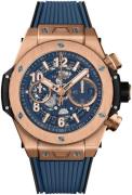 Hublot Herrklocka 421.OX.5180.RX Big Bang 44mm Blå/Gummi Ø44 mm