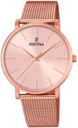 Festina Damklocka F20477-1 Roséguldstonad/Roséguldstonat stål Ø38