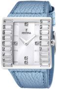 Festina Damklocka F16538-5 Vit/Läder