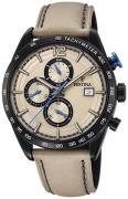 Festina Herrklocka F20344-1 Sport Beige/Läder Ø44 mm