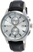 Nautica Herrklocka NAD16556G NCT Silverfärgad/Läder Ø44 mm