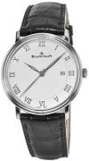 Blancpain Herrklocka 6651-1127-55B Villeret Ultraflach Vit/Läder