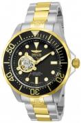 Invicta Herrklocka 13705 Pro Diver Svart/Gulguldtonat stål Ø47 mm