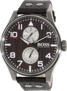 Hugo Boss Herrklocka 1513086 Aeroliner Svart/Textil Ø50 mm