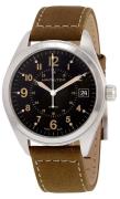 Hamilton Herrklocka H68551833 Khaki Svart/Läder Ø40 mm