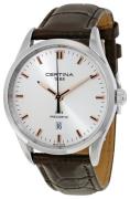 Certina Herrklocka C024.410.16.031.21 DS 2 Silverfärgad/Läder Ø40