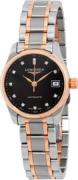 Longines Damklocka L2.128.5.59.7 Master Svart/18 karat roséguld