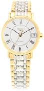 Longines Damklocka L4.322.2.11.7 Grande Classique Vit/Gulguldtonat