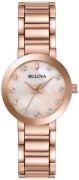 Bulova Damklocka 97P132 Diamond Roséguldstonad/Roséguldstonat stål