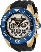 Invicta Herrklocka 33823 Svart/Gummi Ø52 mm