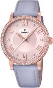 Festina Damklocka F20414-1 Roséguldstonad/Läder Ø37 mm