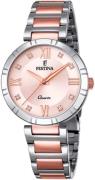 Festina Damklocka F16937-E Roséguldstonad/Roséguldstonat stål Ø33