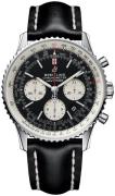 Breitling Herrklocka AB0121211B1X1 Navitimer 01 Svart/Läder Ø43 mm