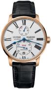 Ulysse Nardin Herrklocka 1182-310-40 Marine Collection Vit/Läder