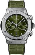 Hublot Herrklocka 521.NX.8970.LR Classic Fusion Grön/Gummi Ø45 mm