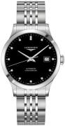 Longines Herrklocka L2.820.4.57.6 Record Svart/Stål Ø38.5 mm