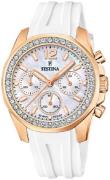 Festina Damklocka F20611-1 Boyfriend Vit/Gummi Ø38.1 mm