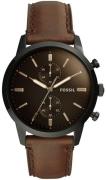 Fossil Herrklocka FS5437 Townsman Svart/Läder Ø44 mm