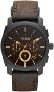 Fossil Herrklocka FS4656 Machine Svart/Läder Ø42 mm