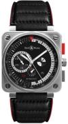 Bell & Ross Herrklocka BR0194-B-ROCKET BR 01-94 Svart/Läder Ø46