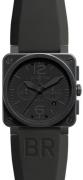 Bell & Ross Herrklocka BR0394-PHANTOM BR 03-94 Svart/Gummi Ø42 mm