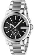 Gucci Herrklocka YA101204 G Chrono Svart/Stål Ø44 mm