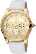 Just Cavalli Damklocka JC1L130L0015 Champagnefärgad/Läder Ø40 mm