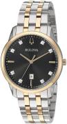 Bulova Herrklocka 98D165 Svart/Gulguldtonat stål Ø40 mm