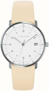 Junghans Damklocka 47/4252.02 Max Bill Vit/Läder Ø32.7 mm