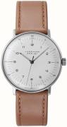 Junghans Damklocka 27/3701.02 Max Bill Silverfärgad/Läder Ø34 mm