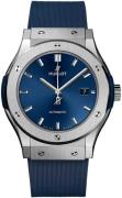 Hublot Herrklocka 542.NX.7170.RX Classic Fusion Blå/Gummi Ø42 mm