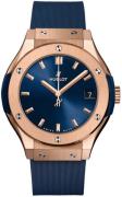 Hublot Damklocka 581.OX.7180.RX Classic Fusion Blå/Gummi Ø33 mm